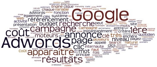 cnuage de mots cles gogle adwords